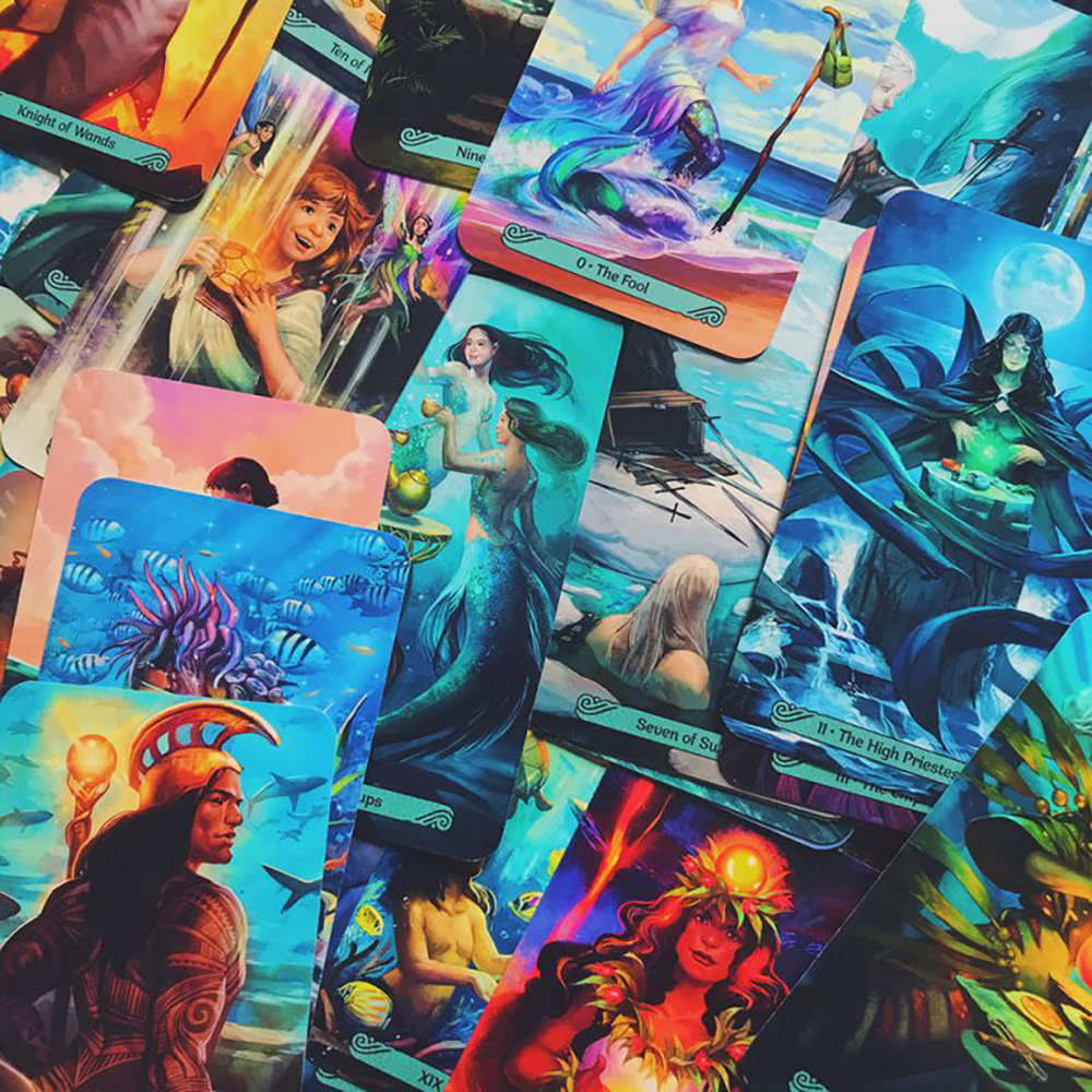 Bộ Bài Mermaid Tarot 78 Lá Bài Tặng Đá Thanh Tẩy