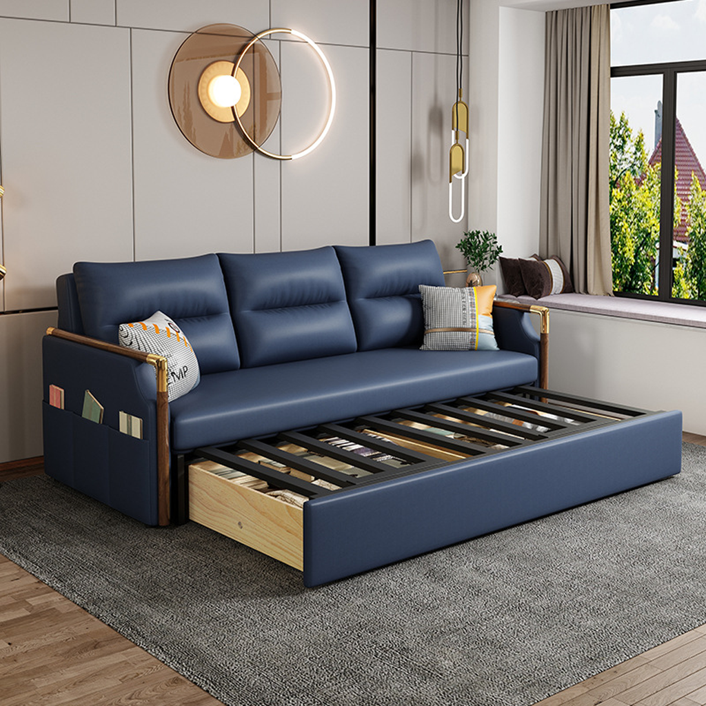 Ghế Sofa Bed Đa Năng Cao Cấp Có Túi Đựng Đồ Tiện Lợi, Sofa Giường Kéo Cho Phòng Khách Sang Trọng Và Tinh Tế HGK-43