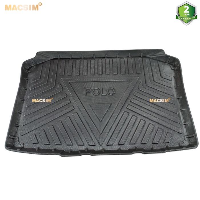 Thảm lót cốp Volkwagen Polo HB 2014-2018 nhãn hiệu Macsim chất liệu tpv cao cấp màu đen hàng loại 2