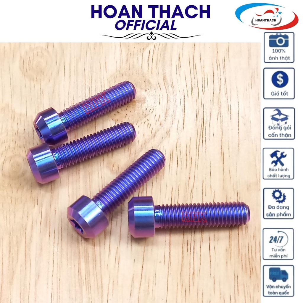 Ốc Gr5 8L30 Trụ Tím Dùng cho nhiều dòng xe SP010479 (giá 1 con)