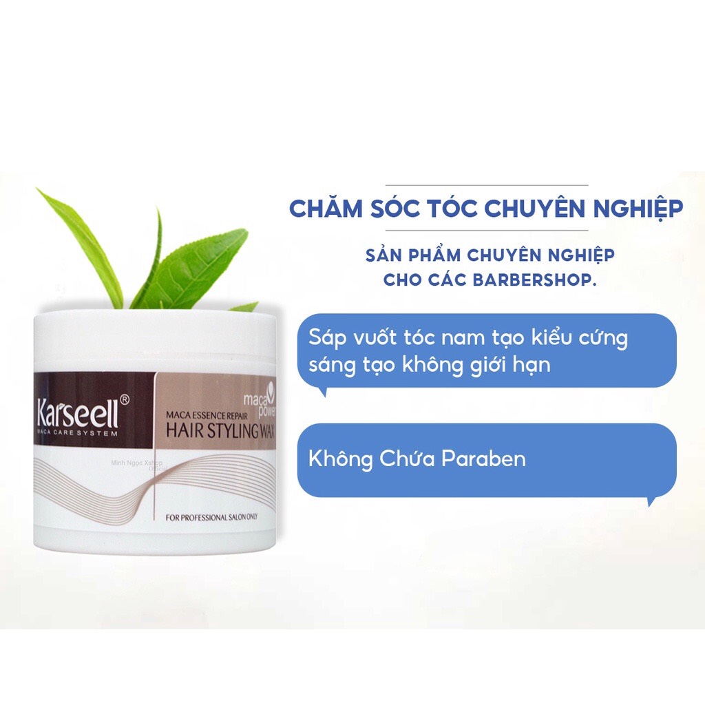 Hình ảnh Sáp vuốt tóc nam tạo kiểu cứng Karseell Maca Essence Hair Styling Wax 100ml