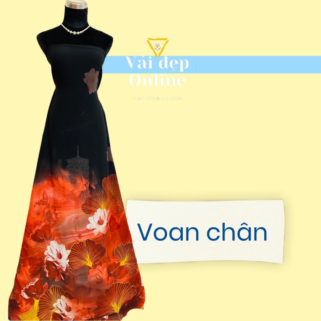 Vải voan chiffon hoa may áo dài đầm áo kiểu MS3402
