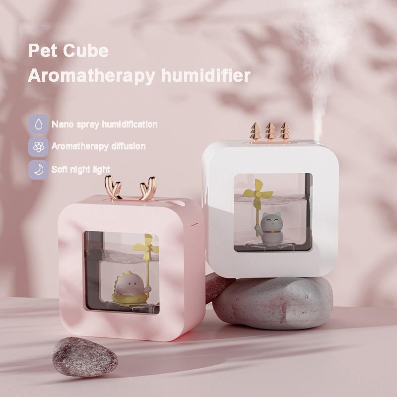 Di Động 450Ml Làm Thơm Phòng Máy Tạo Độ Ẩm Không Dây Adroable Thú Cưng Máy Phun Sương Tạo Độ Ẩm Tinh Dầu Khuếch Tán USB Không Humidificador Có Đèn LED