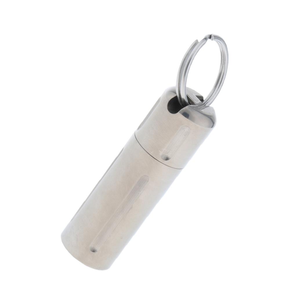 Waterproof Titanium Emergency Pill Box Seal Bottle Storage
