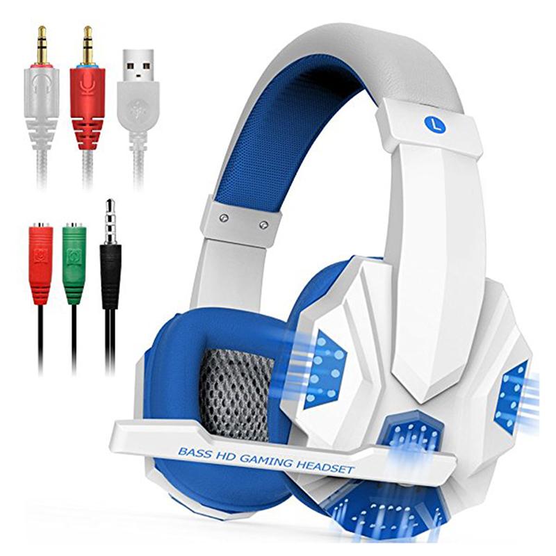 G2000 G9000 Tai Nghe Chơi Game Lớn Tai Nghe Có Đèn Mic Stereo Tai Nghe Bass Sâu Cho Máy Tính Máy Tính Game Thủ Laptop Mới X-BOX