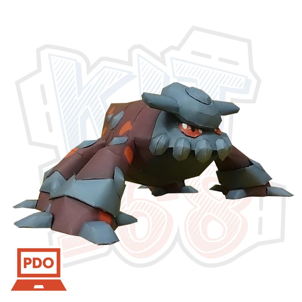 Mô hình giấy Pokemon Heatran - In mực thường - Giấy ảnh A4 135gsm