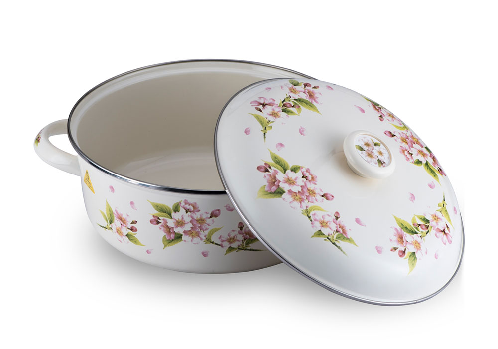 Nồi tráng men FUJIHORO 18cm, 1.8L SYM-12, Sử dụng bếp từ