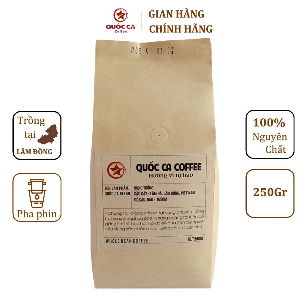 Gói Cà phê Nguyên Chất Blend 80% Robusta , 20% Arabica – Gói Bột Pha Phin, Cà phê nguyên chất 100% rang mộc. - 250Gr - Xay sẳn