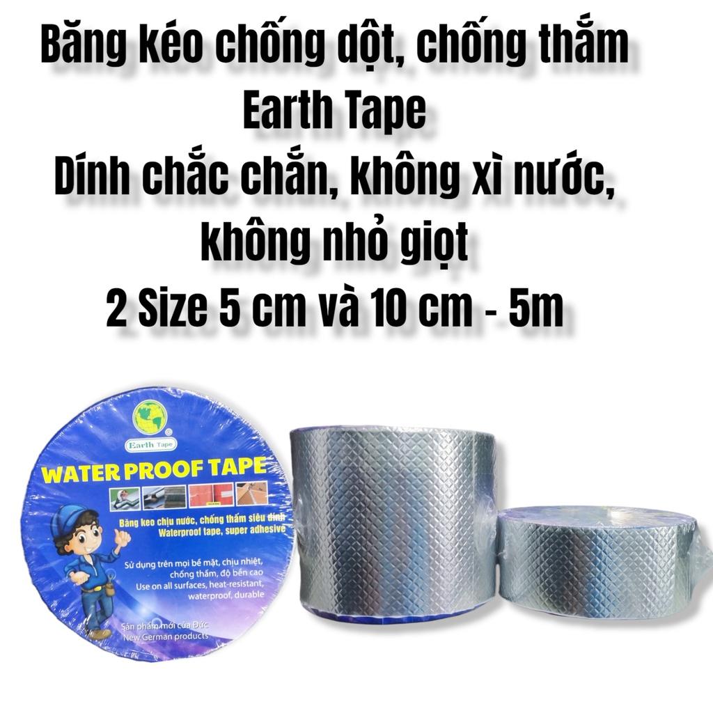 Băng keo chịu nước, chống thắm siêu dính 5cm và 10cm Waterproof Tape - Earth tape