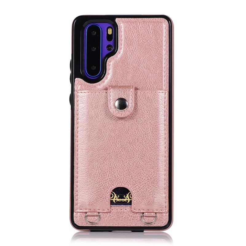 Bao da điện thoại nữ có nắp lật khe cắm thẻ phía sau cho Huawei P30 Mate20 Pro Lite