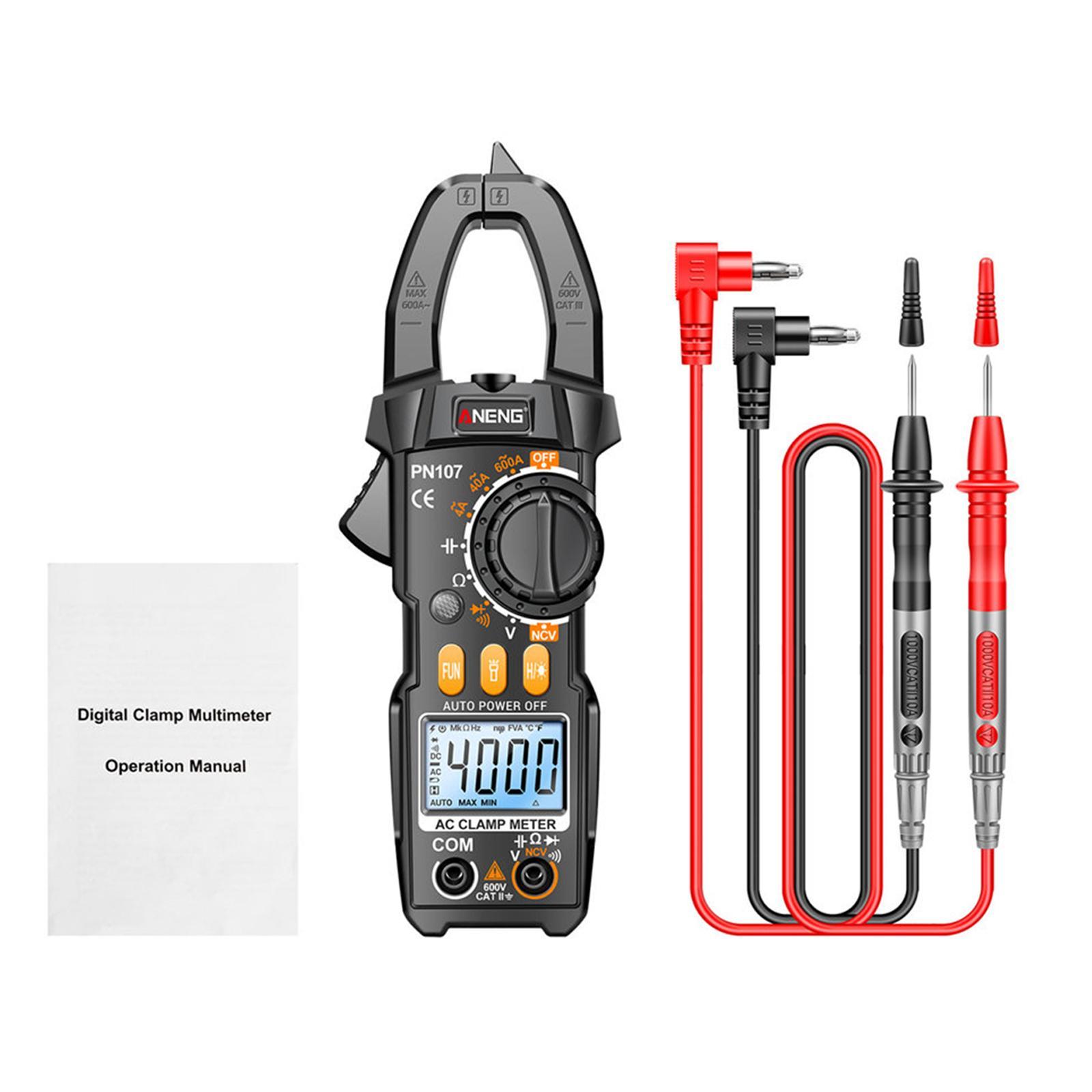 Digital Clamp Meter DC  Voltmeter Accurately 4000Counts  DC Voltage LCD  Tester Tool for Troubleshooting Vehicles