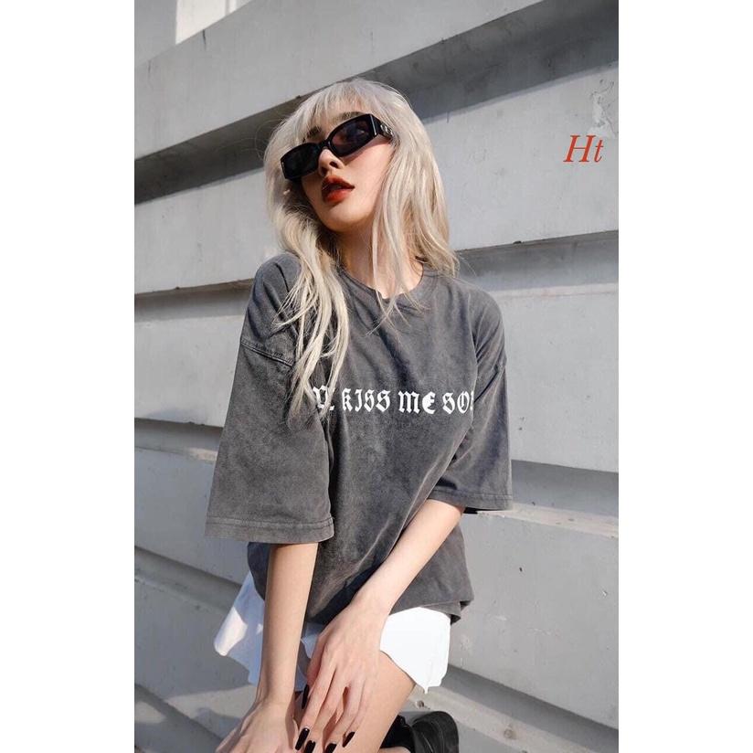 Áo Thun Lỡ Loang One Kiss - Unisex cotton dày dặn
