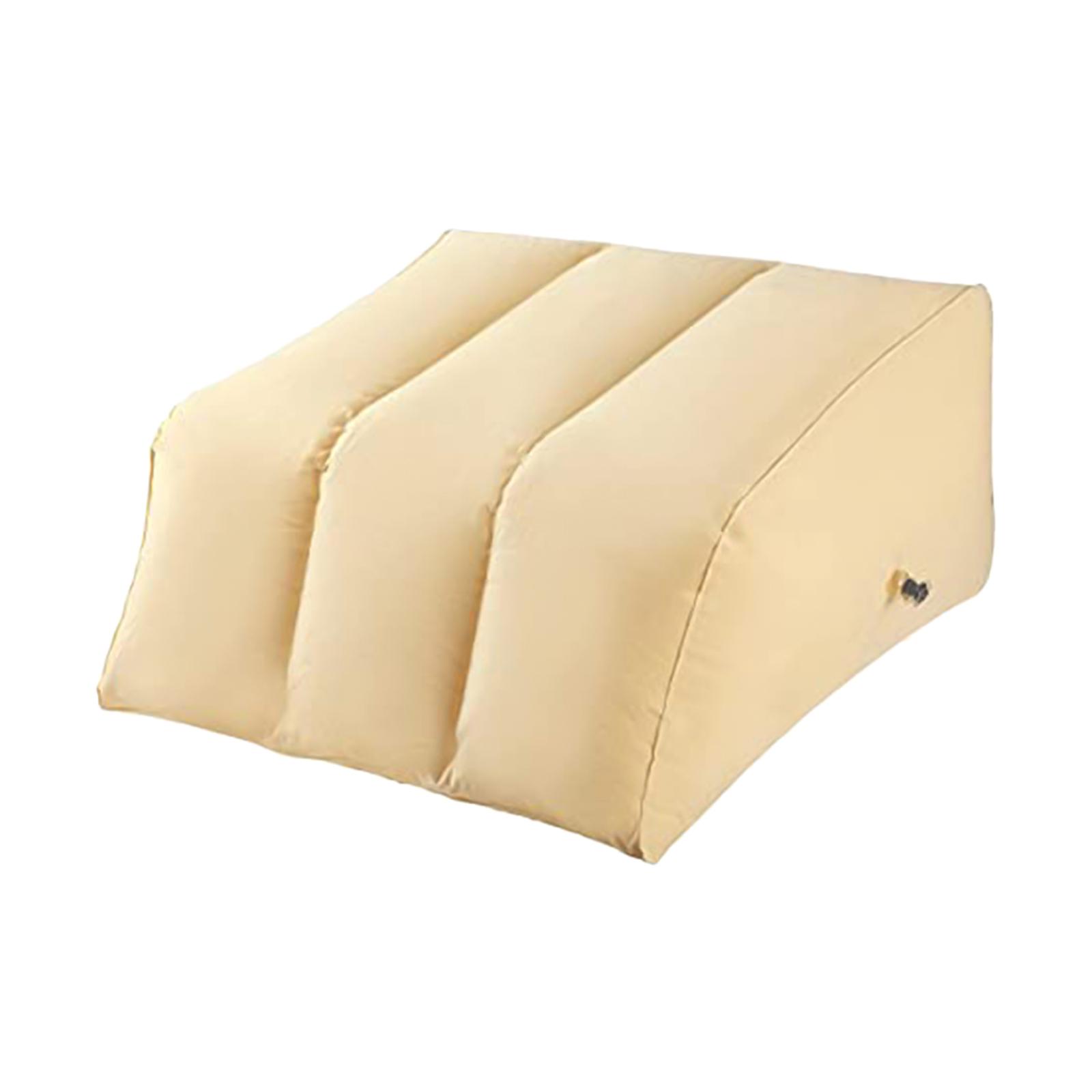 Inflatable Leg Knee Relief Wedge Rest Pillow Bedroom Travel Cushion Support