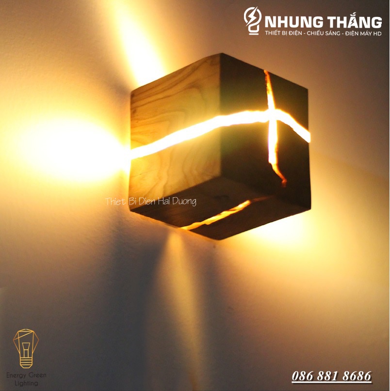 Đèn Tường Gỗ Nứt Tự Nhiên TN172 - Phong Cách Bắc Âu Độc Đáo - Trang Trí Trong Nhà , Cầu Thang , Hành Lang - Có Video