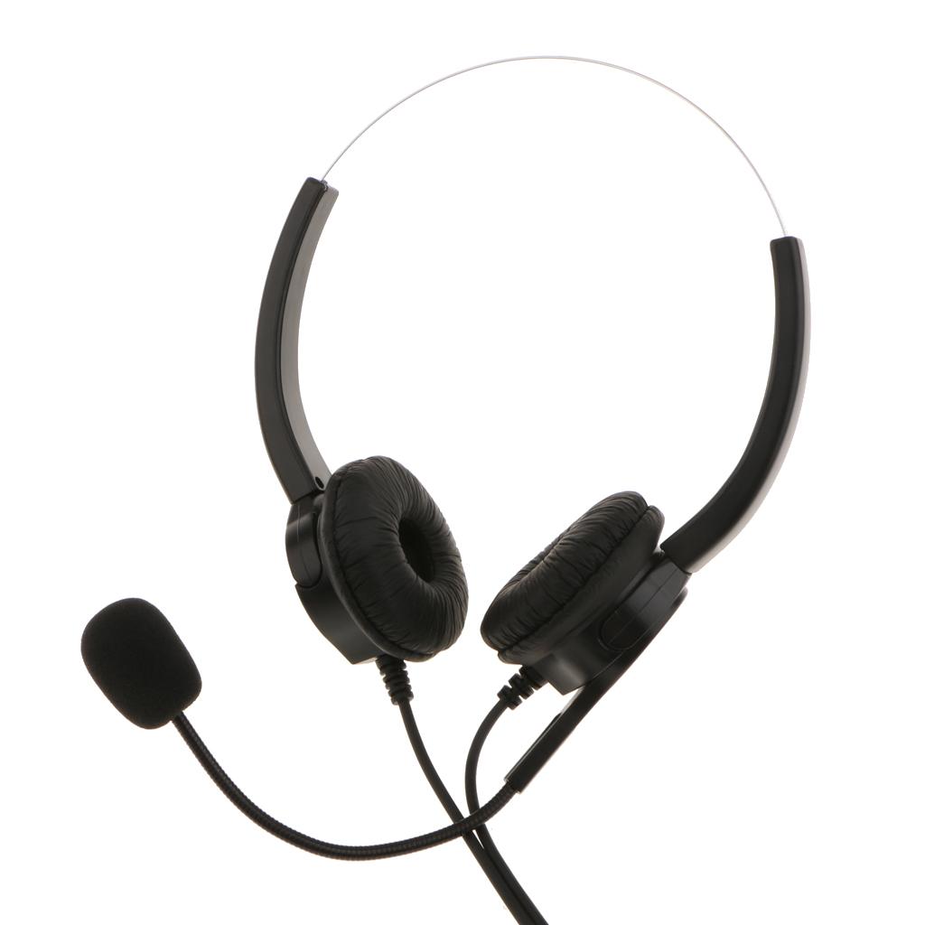 Telephone Headset Noise Cancelling with Mic RJ9 for Call Center Telephones