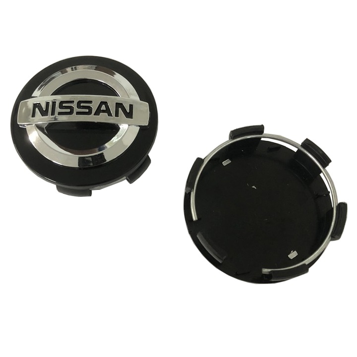 Logo chụp mâm, ốp lazang bánh xe ô tô Nissan đường kính 60MM