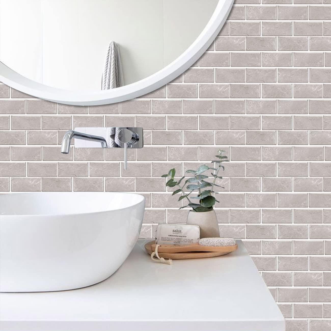 12 miếng dán gạch khảm 15x30cm phòng tắm tự làm bằng gạch ống dán bằng gạch đến nhà bếp