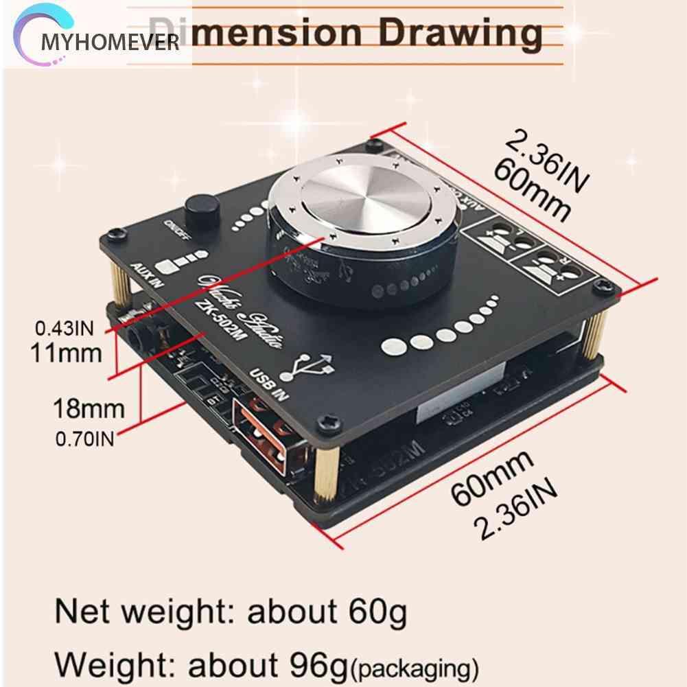 Bảng Mạch Khuếch Đại Âm Thanh ZK-502M Mini Bluetooth 5.0 50WX2