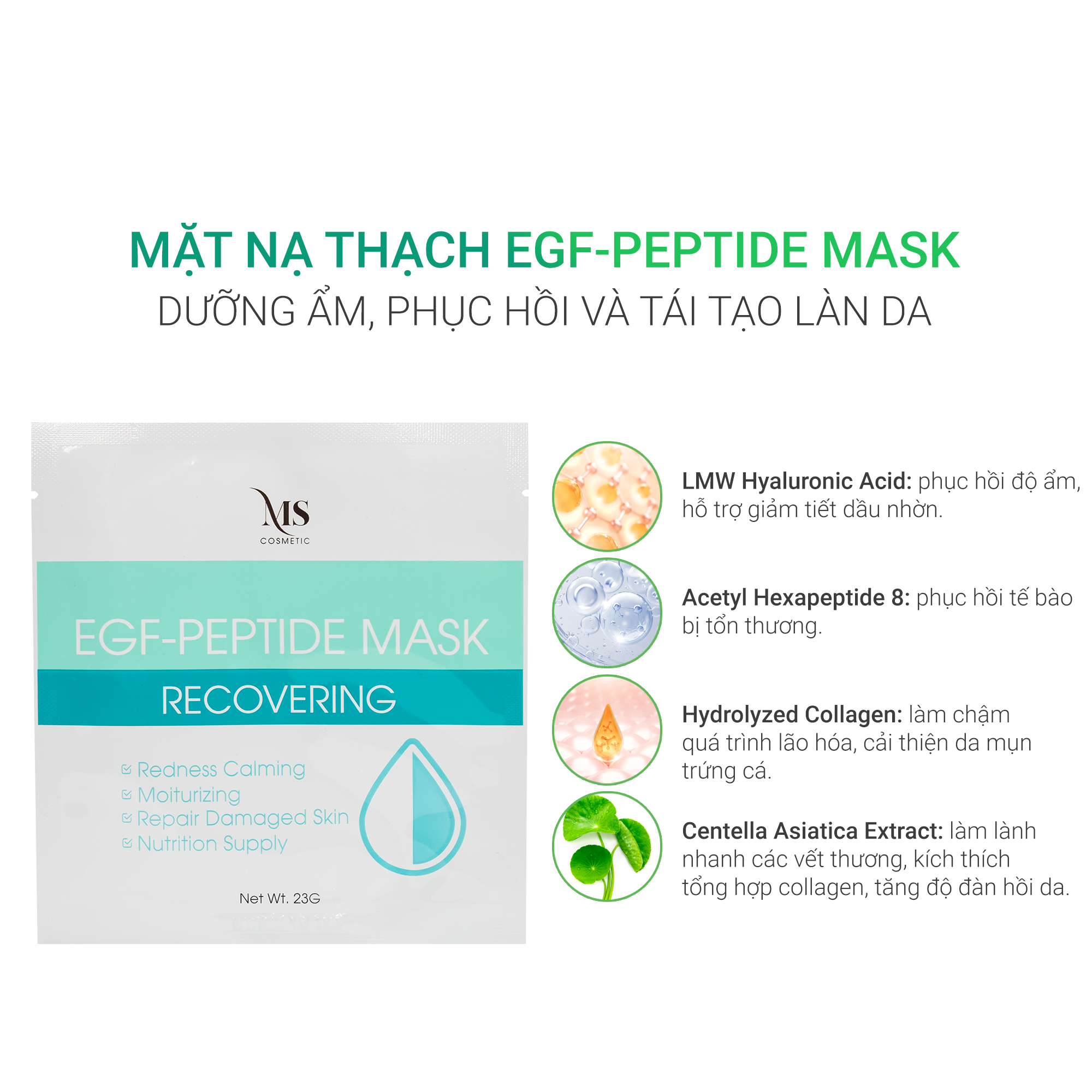 [MUA 1 TẶNG 2] Mua 1 Tẩy Tế Bào Chết MS Revitalising Facial Scrub Dành Cho Da Nhạy Cảm, Ngừa Mụn 100ml + TẶNG 2 Mặt Nạ Thạch MS EGF - Peptide Mask Giúp Dưỡng Ẩm, Phục Hồi Và Tái Tạo Da Giúp Da Săn Chắc (1 Miếng - 23g) - Mỹ Phẩm MS COSMETIC