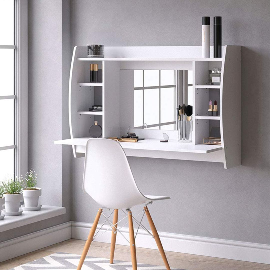 Bàn trang điểm gỗ hiện đại SMLIFE Maikaal | Gỗ MDF dày 17mm chống ẩm | D110xR48.5xC75cm