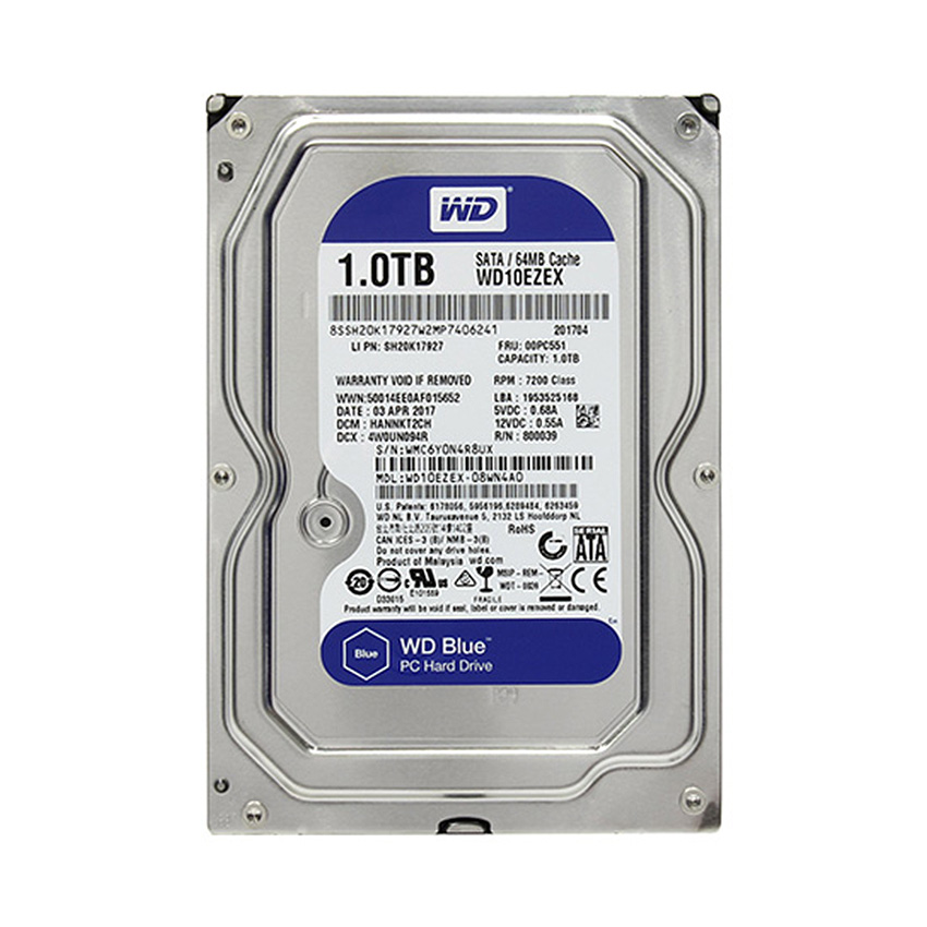 Ổ cứng HDD Western Blue 1Tb SATA3 7200rpm - Hàng Chính Hãng