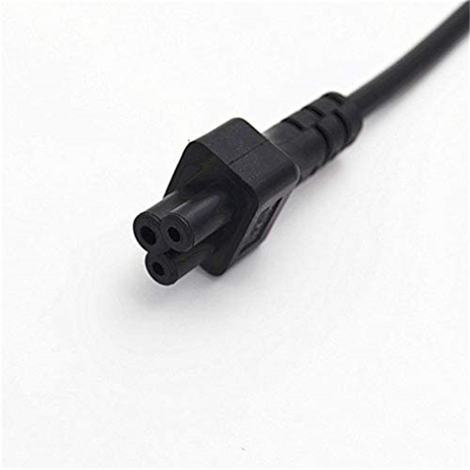 3Pin IEC320 C5 Female to C6 Male Extension Cable Stable Transmission Male to Female Low Resistance 2ft/0.6M 2.5A for Scanner Computer Laptop