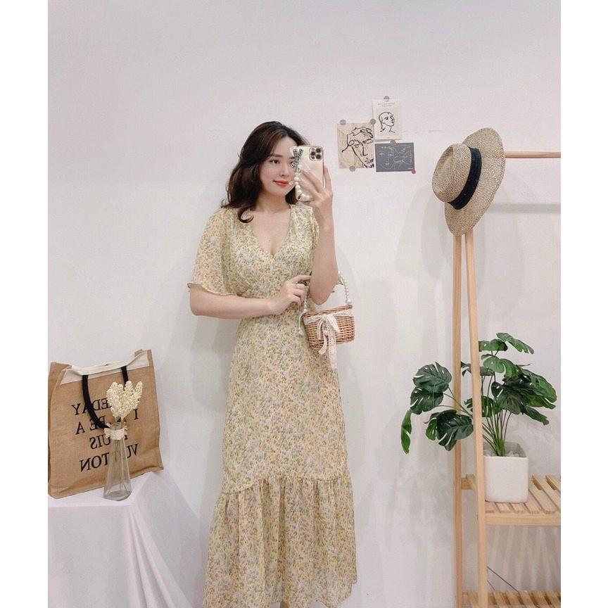 ĐẦM HOA VOAN PHỐI BÈO CHÂN XINH XẮN