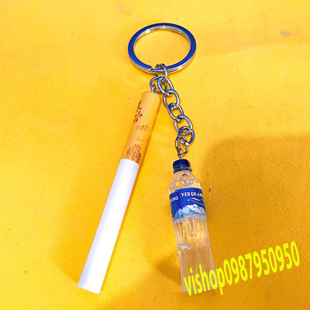 Móc khóa chai nước và điếu thuốc có dây treo điện thoại mã LYB55 Lsp17