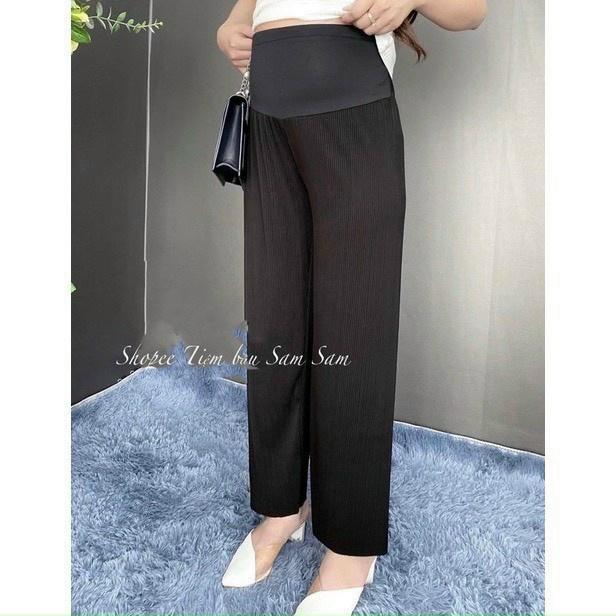 Quần bầu bigsize dáng baggy - Quần bầu tăm lạnh siêu co giãn mềm mát có sẵn