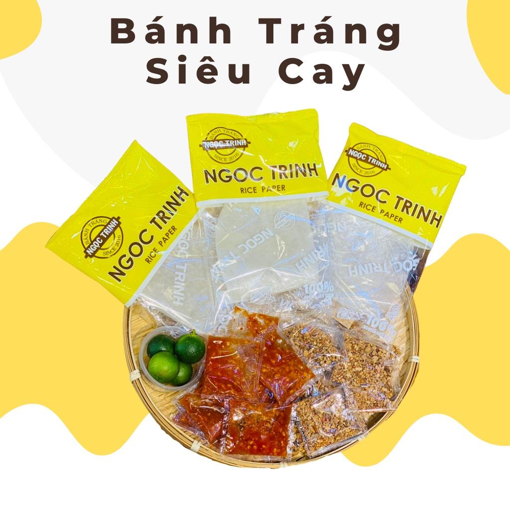 Bánh tráng siêu cay (5 Túi) loại bánh tráng phơi sương cao cấp - Thương hiệu đẳng cấp hàng đầu bánh tráng Ngọc Trinh