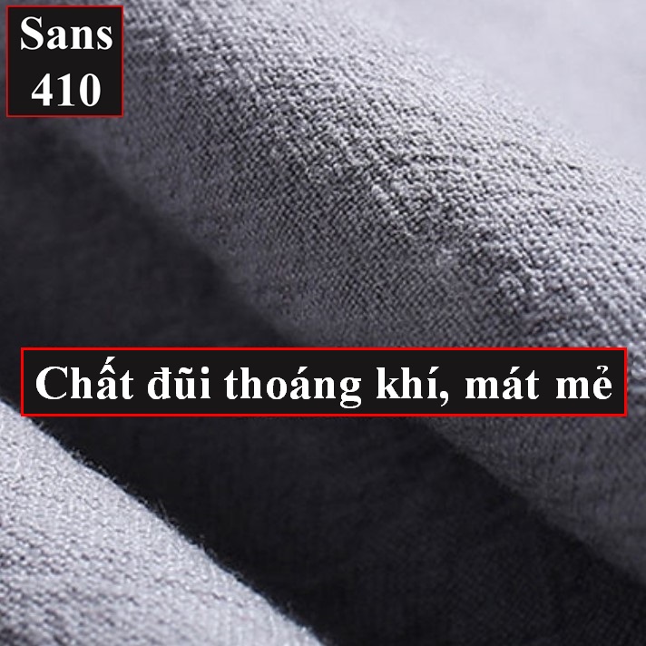 Quần đũi dài nam Sans410 thoáng mát nhẹ cho mùa hè đẹp mềm mại ống suông big size 3xl 4xl 5xl đen trắng xanh rêu xám be