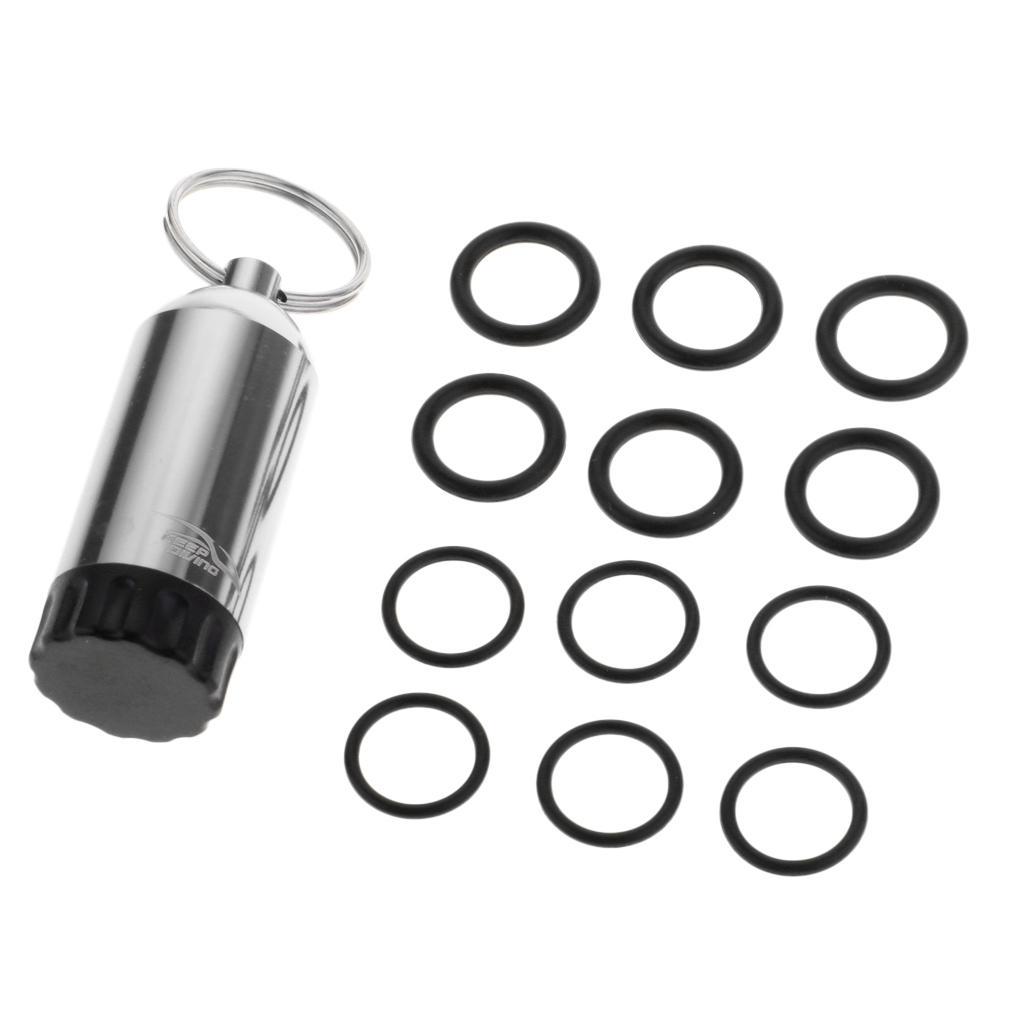3x Scuba Diving Tank Aluminum Alloy Lightweight Portable Diving Tank with Rubber Gas Cylinder O-Rings for Diving Equipment Accessory