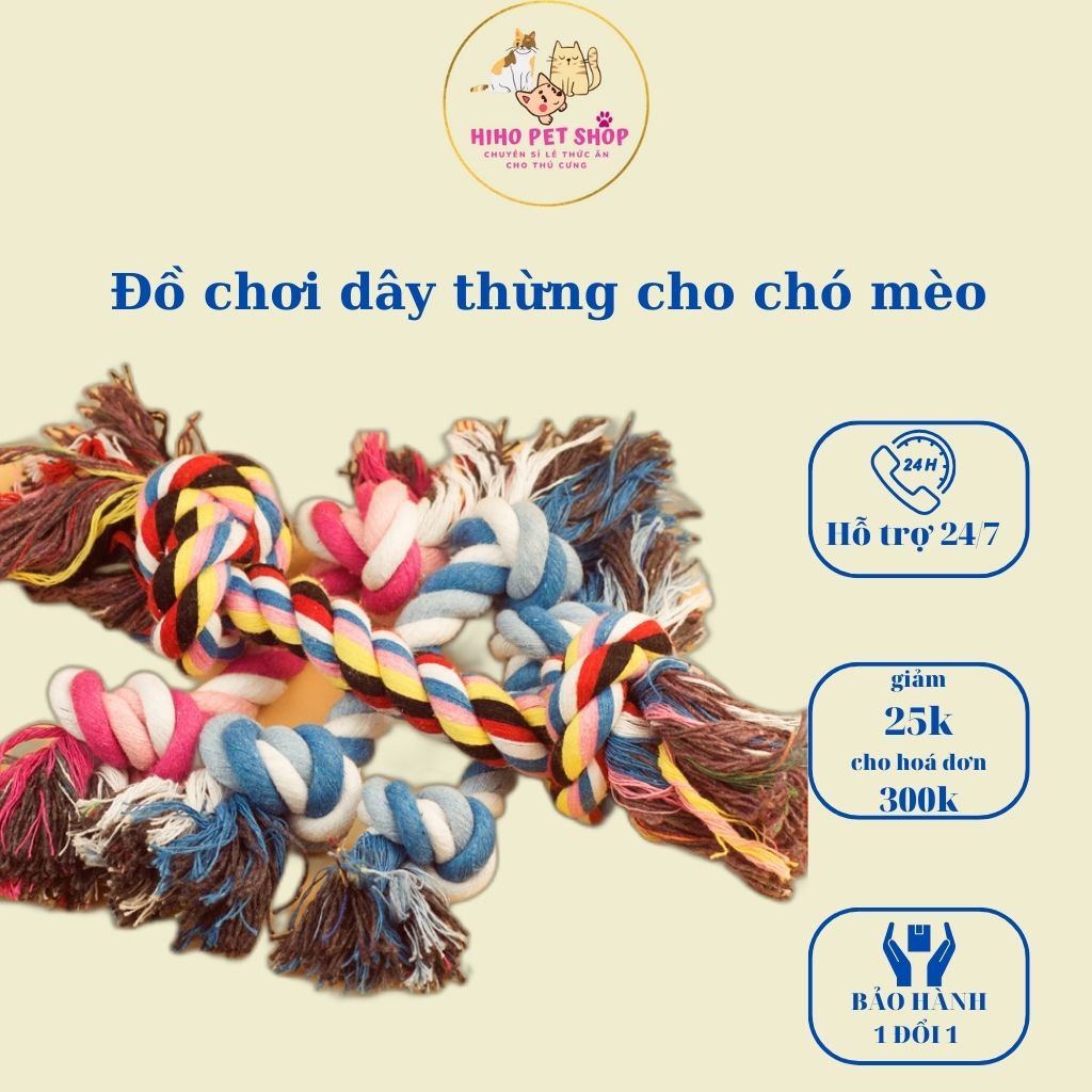 Đồ chơi dây thừng cho chó mèo - 23cm và 31cm