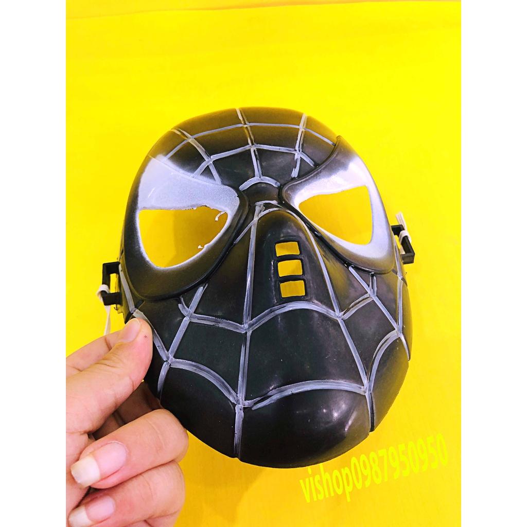 Mặt nạ hóa trang SpiderMan Người Nhện Đen đồ chơi hóa trang Avengers Cosplay Halloween sinh nhật cho trẻ em bằng nhựa an