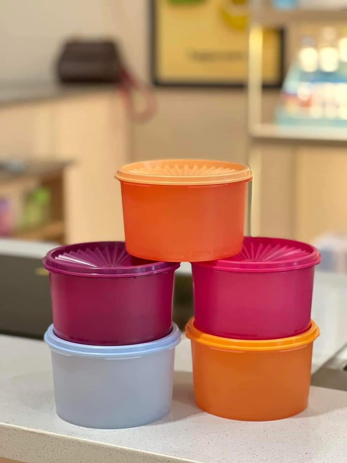 Bộ hộp Tupperware bảo quản thực phẩm Midi Deco 5 hộp - Hàng chính hãng