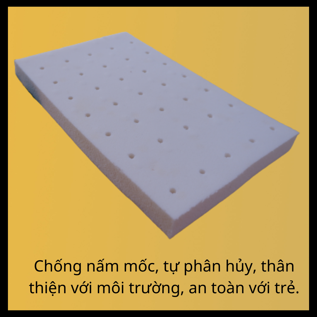 Gối cao su thiên nhiên Gold Kiddy dành cho trẻ sơ sinh - Gối chống ngạt 20x30x2.5cm