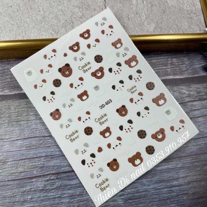 Sticker dán móng tay, hình dán móng dễ thương dành cho thợ nail chuyên nghiệp hottrend 2023