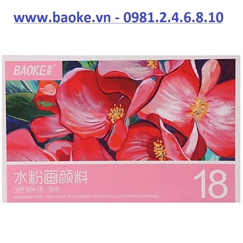 Màu nước Acrylic 18 màu Baoke 804-18