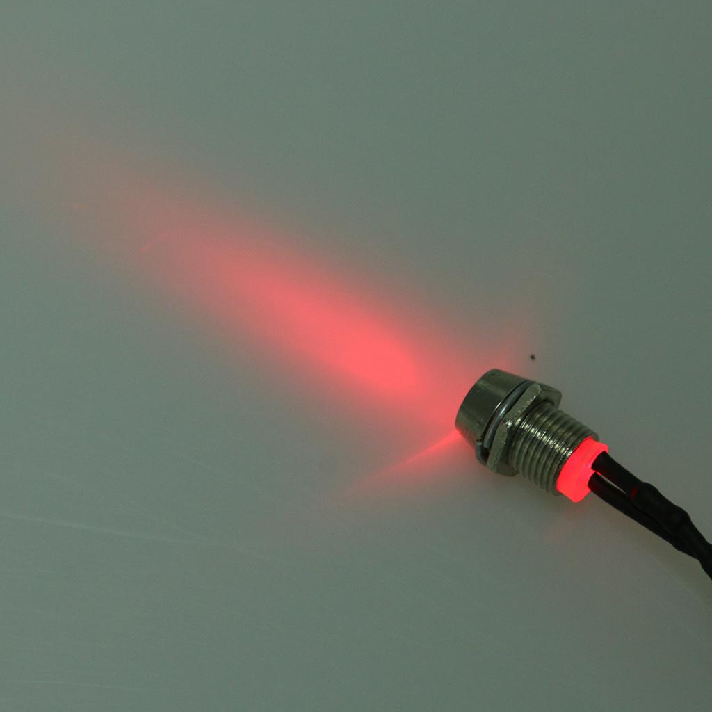 Pack of 5 LED 12V 1.8W Indicator Light Car Boat Dashboard Panel Bulbs Red