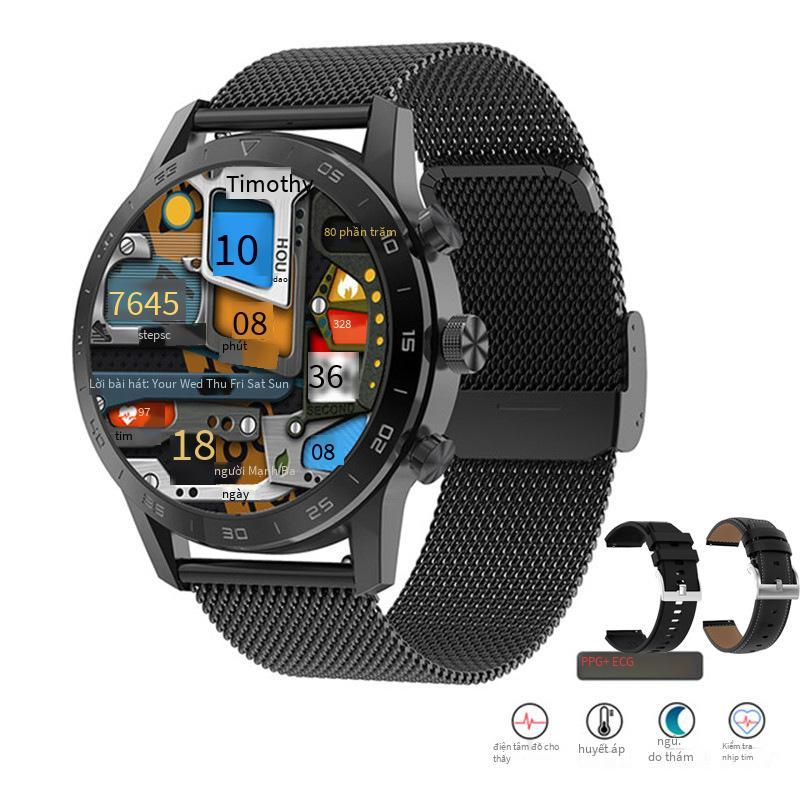 Đồng hồ thông minh phong cách mới nhất 1,39 inch 454 * 454 pixel Cuộc gọi Bluetooth Trình phát nhạc kiểm tra điện tâm đồ DT70