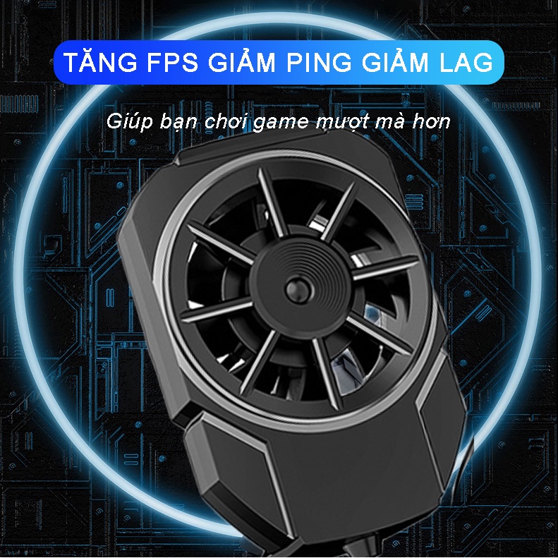 Quạt tản nhiệt điện thoại Memo FLA4 - Quạt gaming làm mát nhanh quạt 3 cánh chống ồn khi chơi game mobile - Hàng nhập khẩu