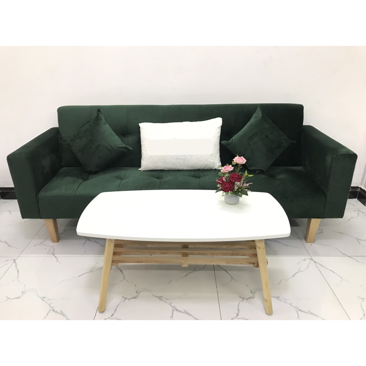 Bộ ghế sofa giường sofa bed tay vịn phòng khách sopha linco14