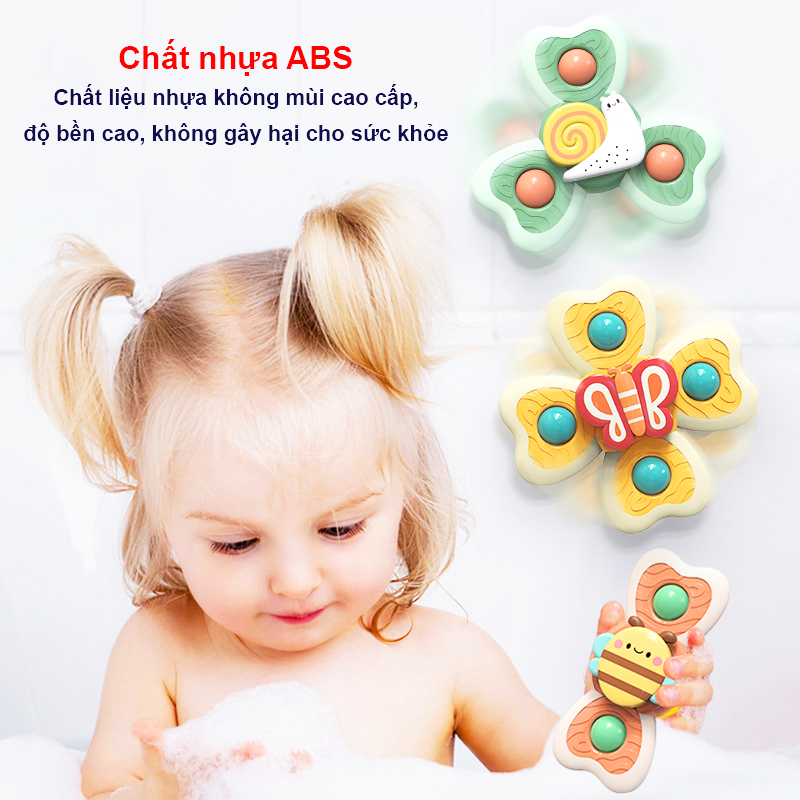 Đồ chơi con quay họa tiết động vật vui nhộn Baby-S, Con quay cho bé nhiều màu sắc đáng yêu – SDC064