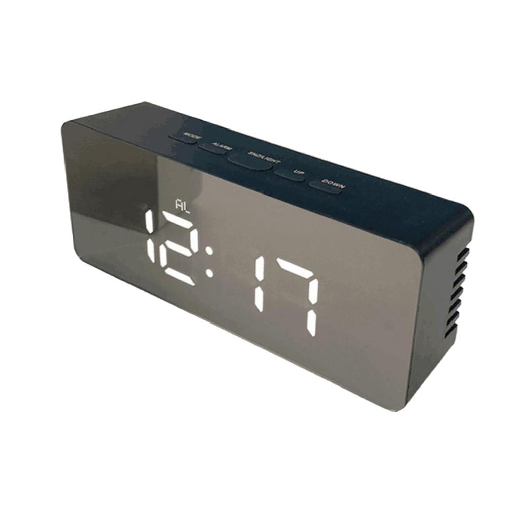 Digital LED Mirror Clock USB & Battery Operated Alarm Clock