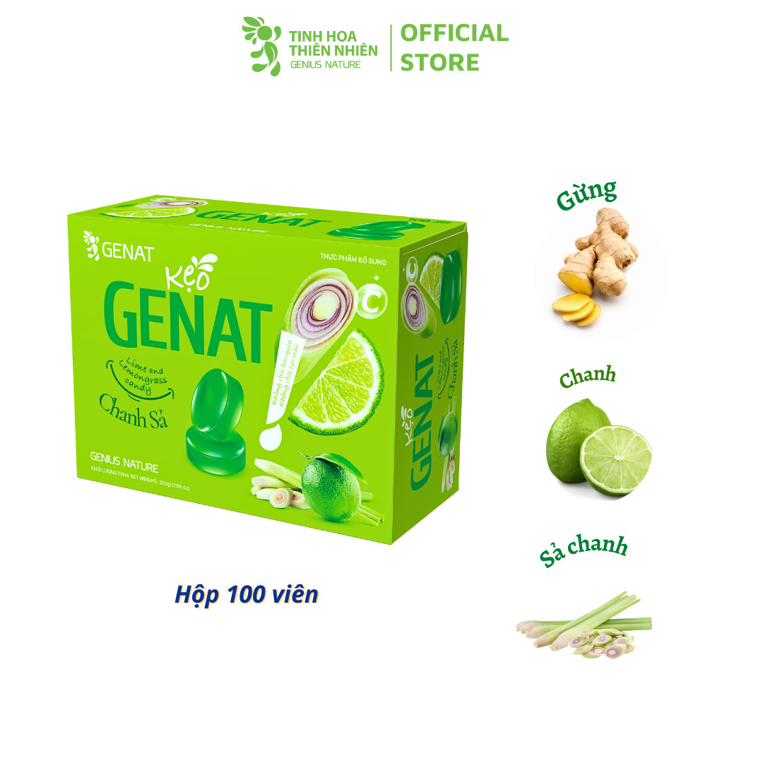 Kẹo ngậm Genat Chanh Sả - Giao 2H HCM