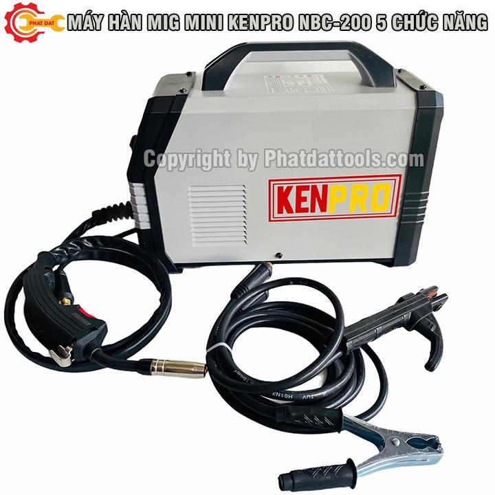 Máy Hàn Mig 5 Chức Năng Không Dùng Khí KENPRO NBC-200-Bảo Hành 12 Tháng-Đầy Đủ Phụ Kiện-Tặng Kèm Cuộn Hàn Lõi Thuốc 1kg