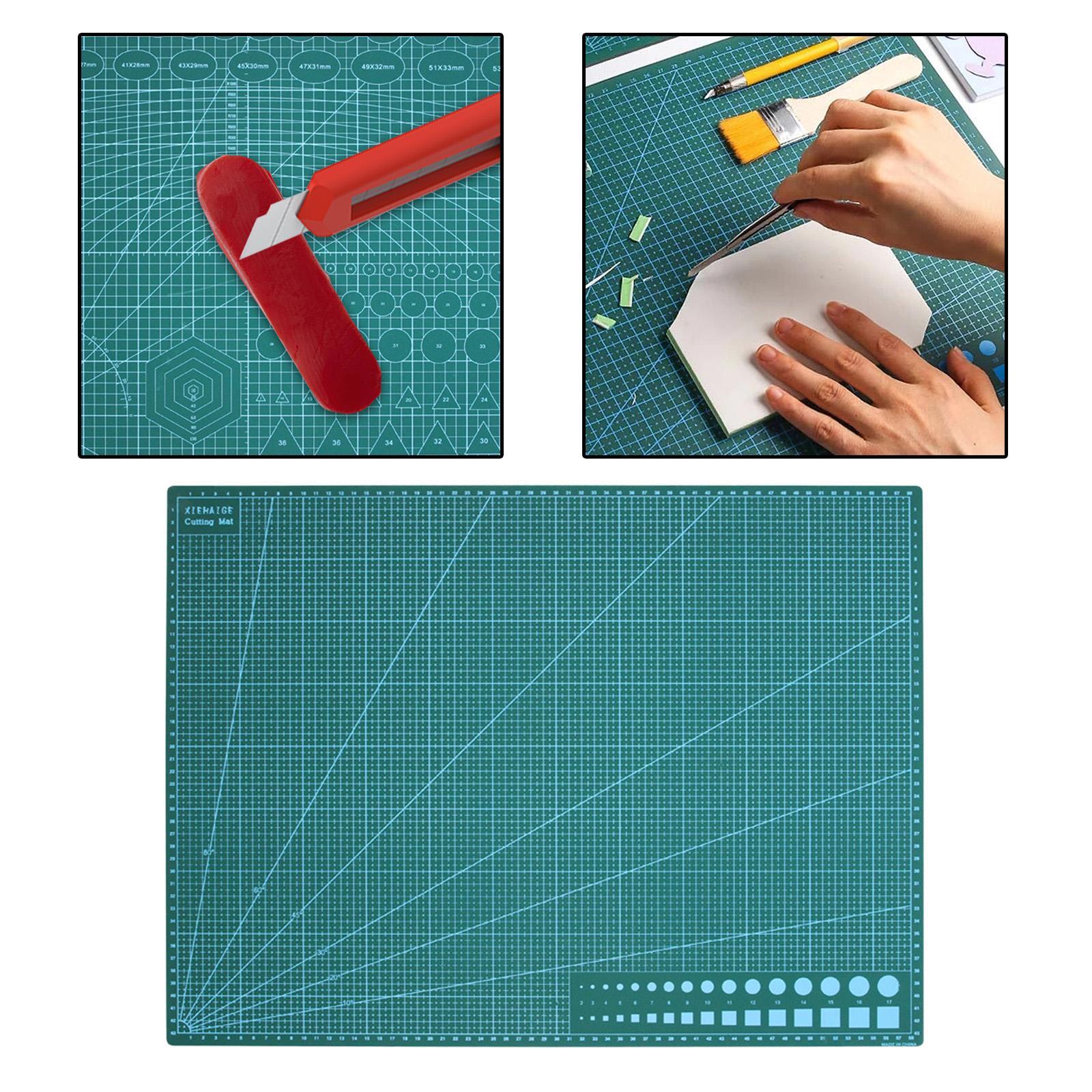 2-3pack A1/A2/A3/A4 Cutting Mat Rotary Cutter Knife Printed Grid Craft green