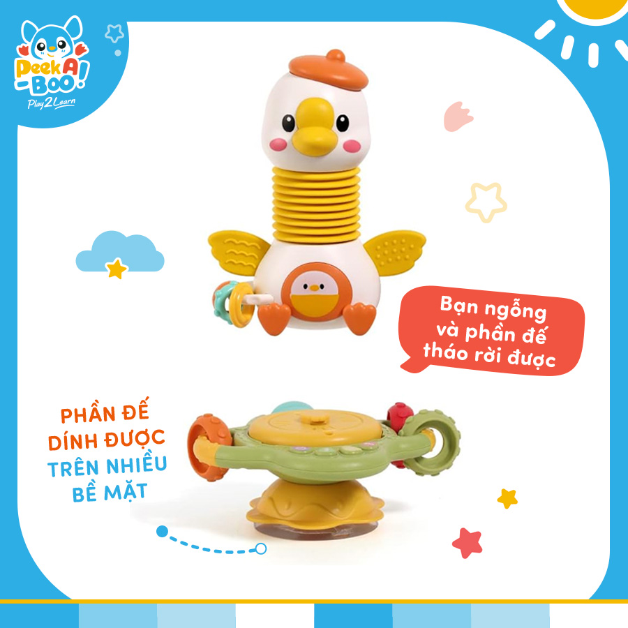 Đồ Chơi Bạn Ngỗng Phát Triển Giác Quan Kèm Âm Thanh PEEK A BOO PAB047