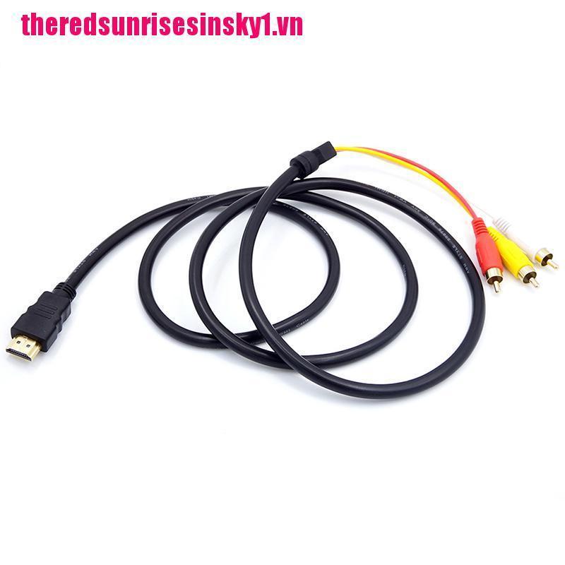 Giắc chuyển đổi từ đầu HDMI sang đầu 3RCA video audio av 1.5m cho 1080p hdtv