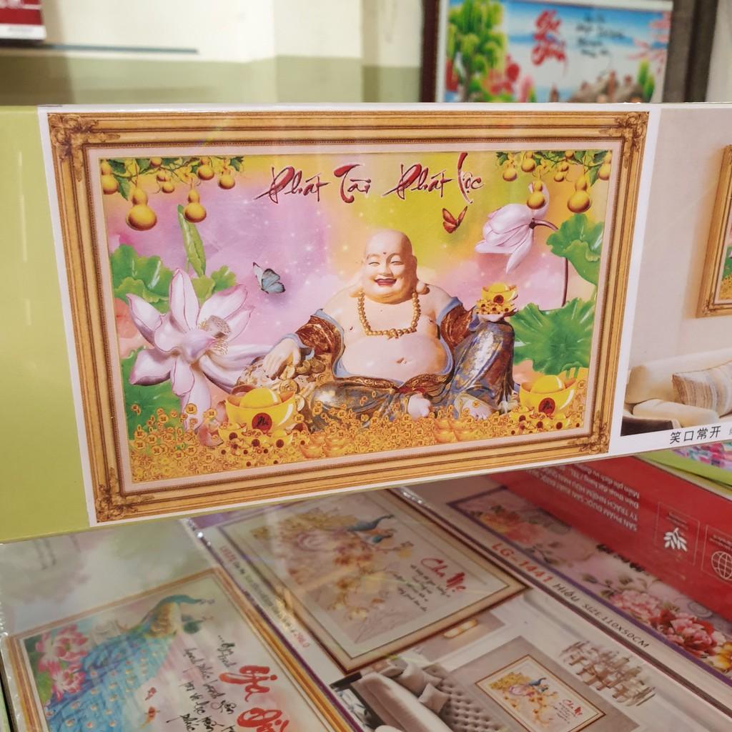 Tranh Đính Đá PHẬT DI LẠC . Kích Thước: 1m x 65cm